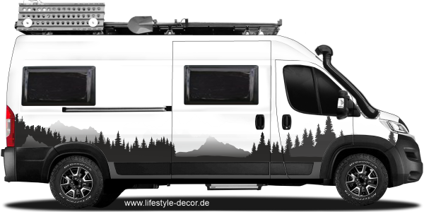 Preview: Aufkleber Berge und Waldlandschaft Preview: Aufkleber Berge und Waldlandschaft