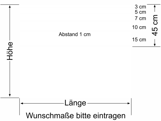 Preview: Fensterfolie Streifen 45/1 Preview: Fensterfolie Streifen 45/1 - Ansicht Farbauswahl und Anleitung zur Größenberechnung